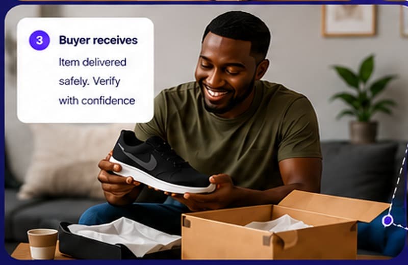 Buyer receives — Delivery checked